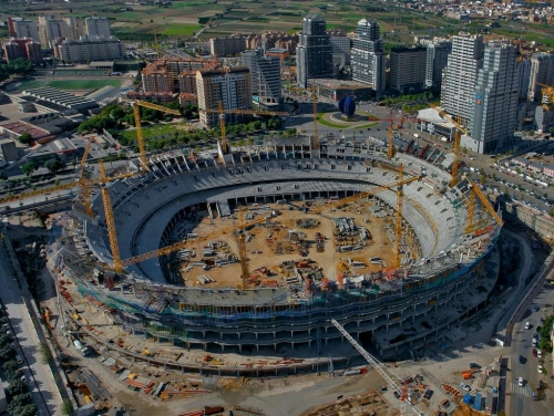 Nuevo Estadio VCF. Avda. Cortes Valencianas. Valencia